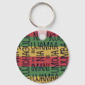 Zwart Geschiedenis Multicolour Mode Designer Sleut Sleutelhanger (Achterkant)