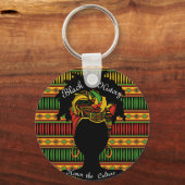 Zwart Geschiedenis Multicolour Mode Sleutelhanger (Voorkant)