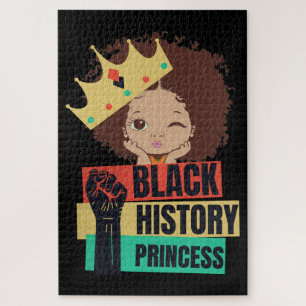 Zwart Geschiedenis Prinses Melanine Meisje Magic Legpuzzel