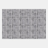 Zwart geschilderd mandje Weave Kerstmis Inpakpapier Vel (Voorkant 3)