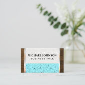 Zwart gespeckerd blauw | Metaal van hout Visitekaartje (Staand voorkant)