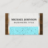 Zwart gespeckerd blauw | Metaal van hout Visitekaartje (Voorkant)