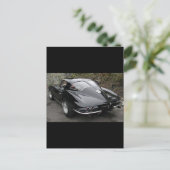 Zwart gesplitst venster Classic Corvette Briefkaart (Staand voorkant)
