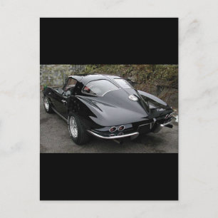 Zwart gesplitst venster Classic Corvette Briefkaart