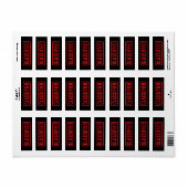 Zwart gestempeld Classified Label (Full Sheet)