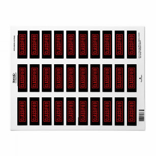 Zwart gestempeld Classified Label