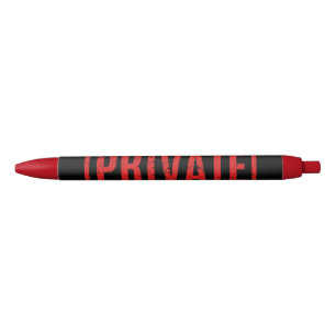 Zwart gestempeld Private Black Ink Pen