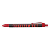 Zwart gestempeld Private Black Ink Pen (Bovenkant)