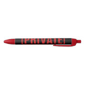 Zwart gestempeld Private Black Ink Pen (Bodem)