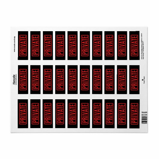 Zwart gestempeld private label (Full Sheet)