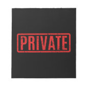 Zwart gestempeld privé Notitieblok (Voorkant)