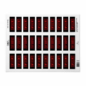 Zwart gestempeld Top Secret Label (Full Sheet)