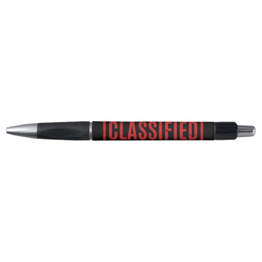 Zwart gestempelde geheime pen (Voorkant)