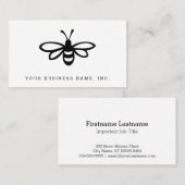 Zwart-gestileerde bijenillustratie visitekaartje (Voorkant / Achterkant)