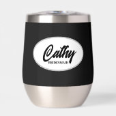 Zwart gestileerde naam bruiloft bruidsmeisje (Voorkant)