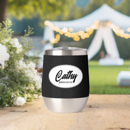 Zwart gestileerde naam bruiloft bruidsmeisje