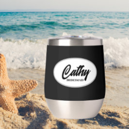 Zwart gestileerde naam bruiloft bruidsmeisje