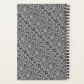 Zwart gestippeld spiraal Notitieboek (Achterkant)