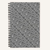 Zwart gestippeld spiraal Notitieboek (Voorkant)