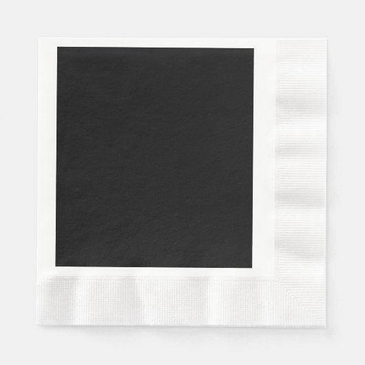 Zwart gestreken cocktailpapier Napkin Servet (Voorkant)