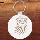 Zwart gestreken fret in de stijl van de Swish Draw Sleutelhanger (Voorkant)