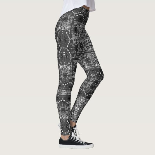 Zwart getextureerde actieve Leggings (Rechts)