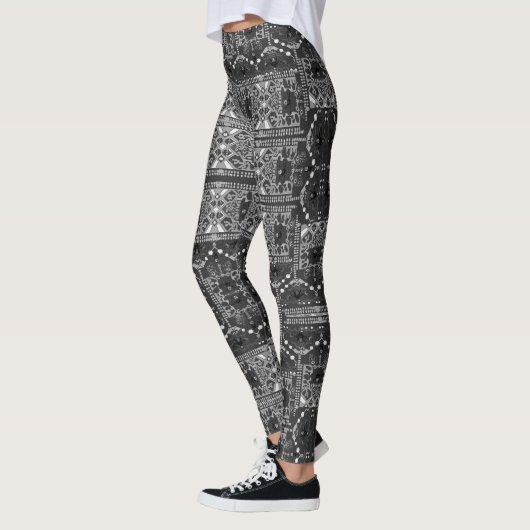Zwart getextureerde actieve Leggings (Links)