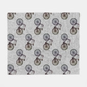 Zwart getextureerde  rijwielen fleece deken (Voorkant (Horizontaal))