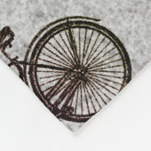 Zwart getextureerde  rijwielen fleece deken (Hoek)