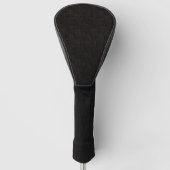 Zwart getextureerde vaste kleur golfheadcover (Voorkant)