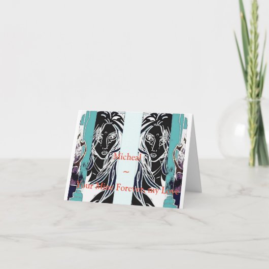 Zwart getint tiener feestdagen kaart (Voorkant)