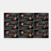 Zwart geurende soja kaars labels (Vel)