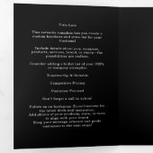 zwart gevouwen brochure | Custom Modern Business Drieluik Kaart (Binnenzijde eerst)