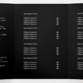 zwart gevouwen brochure | Custom Modern Business Drieluik Kaart (Binnenkant midden)