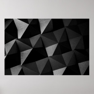 Zwart gevouwen getextureerd papier abstract glanze poster