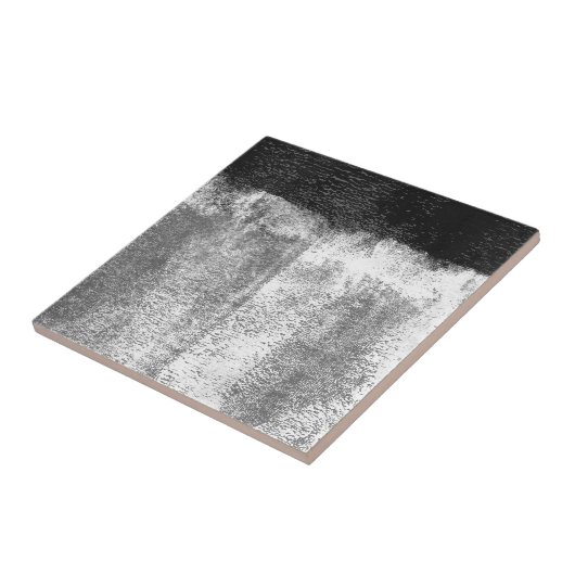 Zwart gewalste verf tegeltje (Zijkant)