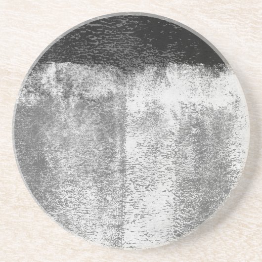 Zwart gewalste verf zandsteen onderzetter (Voorkant)
