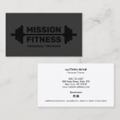 Zwart Gewicht Training Personal Trainer Training Visitekaartje (Voorkant / Achterkant)