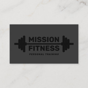 Zwart Gewicht Training Personal Trainer Training Visitekaartje
