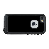 Zwart, gewoon elegant LifeProof iPhone hoesje (Achterkant (horizontaal))