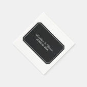 Zwart gewoon elegant papier servetten (Hoek)