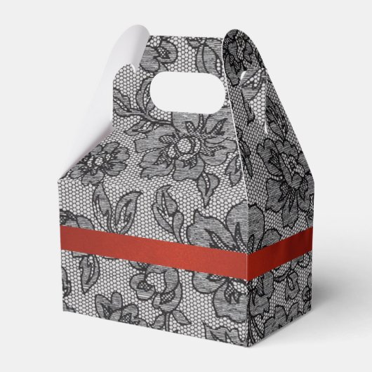 Zwart gezicht 1 en rood satin bedankdoosjes (Achterkant)