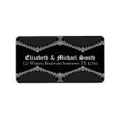 Zwart gezicht adres Sticker label (Voorkant)