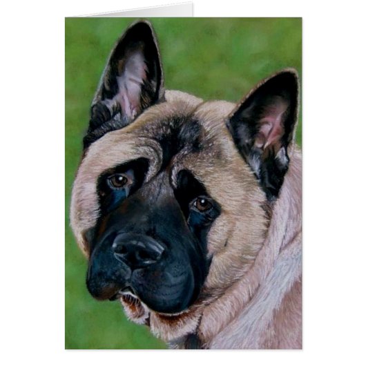 Zwart Gezicht Akita Hond gezegde Sorry (Voorkant)