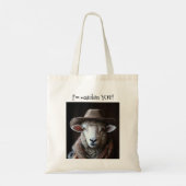 Zwart Gezicht Schapenwol Pet & Sjaal Tote Bag (Achterkant)
