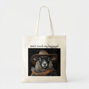 Zwart Gezicht Schapenwol Pet & Sjaal Tote Bag