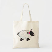 Zwart Gezichtschaap Met Witte Wol Tote Bag (Voorkant)
