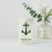  zwart gietijzeren anker nautische boot visitekaartje (Staand voorkant)