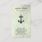  zwart gietijzeren anker nautische boot visitekaartje (Achterkant)