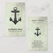  zwart gietijzeren anker nautische boot visitekaartje (Voorkant / Achterkant)